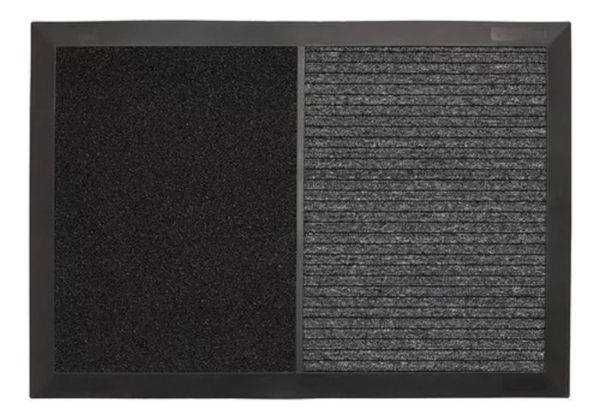 Tapete Sanitizante Preto 2 Em 1 70cm X 100cm Kapazi