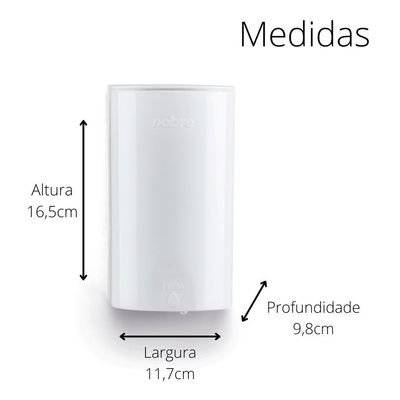 Dispenser Saboneteira Mini Sabonete 500ml - Nobre Cor Branco