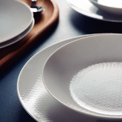 Aparelho de Jantar 20 peças Tramontina Aquarius em Porcelana Decorada  Verde
