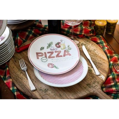Prato Raso Tramontina Milano Em Porcelana Decorada 25 Cm Tramontina