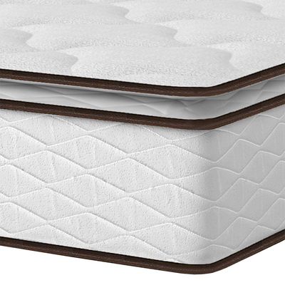 Colchão Queen Size Umaflex New Itália com Molas Ensacadas e Pillow Top D26 - 25x158x198cm - Branco/Marrom
