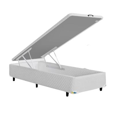 Base Box para Colchão King Size MGA Itaflex Universal com Baú e Pistão à Gás, 34x96x203cm - Branco
