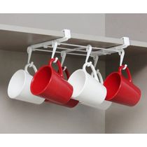 Suporte para 06 Canecas para Organizar Armários  Suporte de Canecas Branco