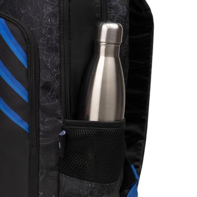 Mochila Escolar Masculina Juvenil Sonic Preta U / Preto-azul
