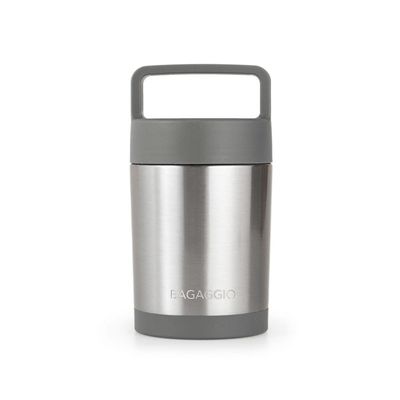 Pote Térmico 500ML com Alça Prata U / Prata