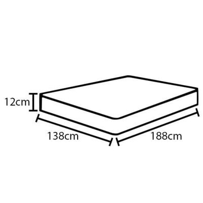 Colchão Casal Hellen Pro Confort Havana Espuma D20 12x138x188 cm - Preto