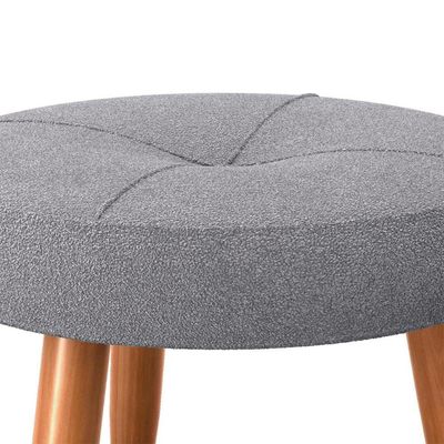 Puff Baixo Decorativo Para Descanço Havana Matrix Boucle Cinza