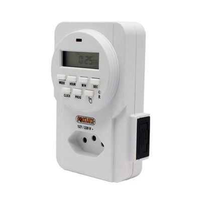 Timer Temporizador Programador Digital Bivolt Foxlux