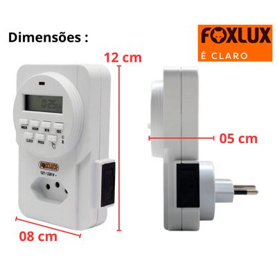 Timer Temporizador Programador Digital Bivolt Foxlux