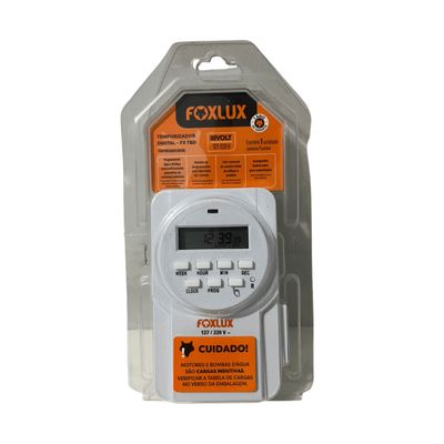 Timer Temporizador Programador Digital Bivolt Foxlux