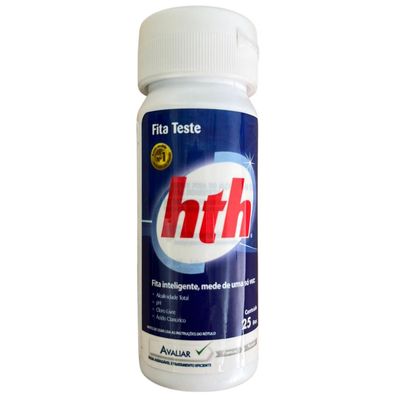 HTH Fita Teste de Alcalinidade e Ph de Piscina 25 UND