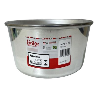 Forma De Alumínio Para Bolo Pudim 24 Cm Furo Redonda Eirilar