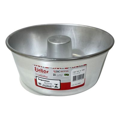 Forma De Alumínio Para Bolo Pudim 24 Cm Furo Redonda Eirilar