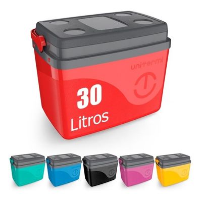 Caixa Térmica Cooler Floripa 30 Litros - Unitermi Vermelho