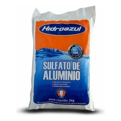 2 Sulfato De Alumínio Decantador 2kg Hidroazul