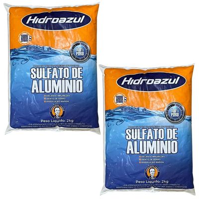 2 Sulfato De Alumínio Decantador 2kg Hidroazul