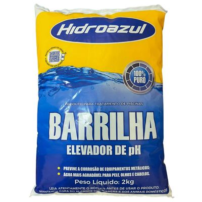2 Elevador Ph Barrilha Ph+ Mais Para Piscina Hidroazul 2 Kg