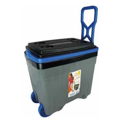 Caixa Térmica Cooler 34 L Com Roda Pesca Camping Praia Antar