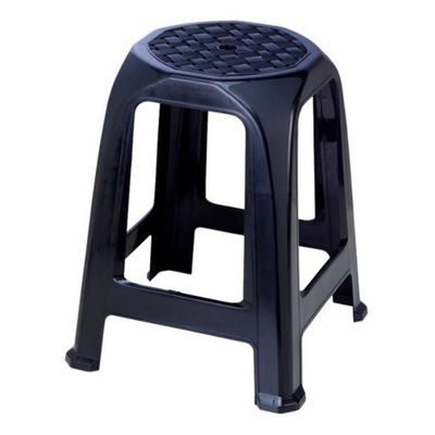 Banco Banqueta Plástico Preto Plasnorthon - 46 Cm Cor Preta