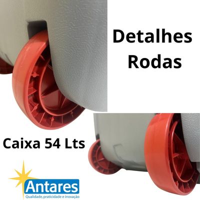 Caixa Termica Antares Com Rodinhas 54 L Cor Cinza/verde