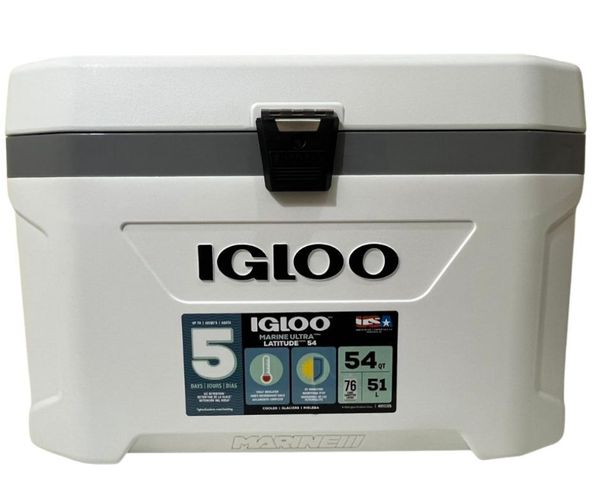 Caixa Termica Refrigerador Branco Igloo Latitude 54 Qt 51 L