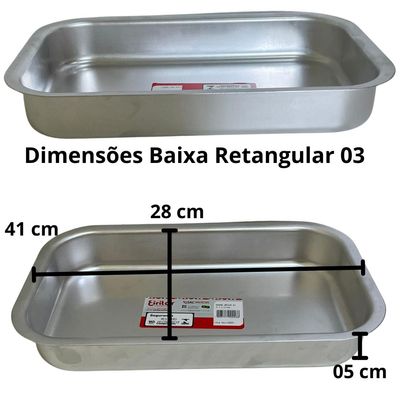 Assadeira Retangular Baixa 03 - Eirilar