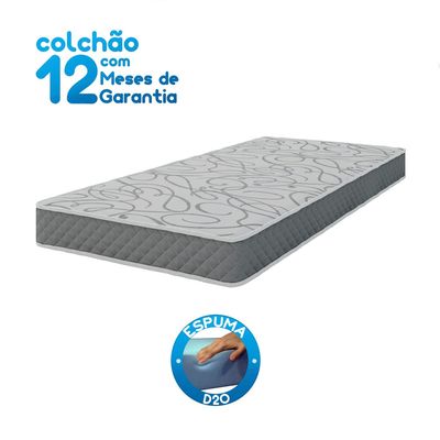 Colchão Solteiro Umaflex Sublime Espuma D20 12 x 88 x 188 cm - Cinza