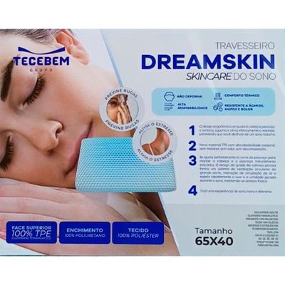 Travesseiro Tecebem Dreamskin Viscoleástico Skincare Do Sono 0.40x0.65m Branco