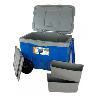 Caixa Térmica Cooler 54l Rodas Grandes Praia Camping Antares