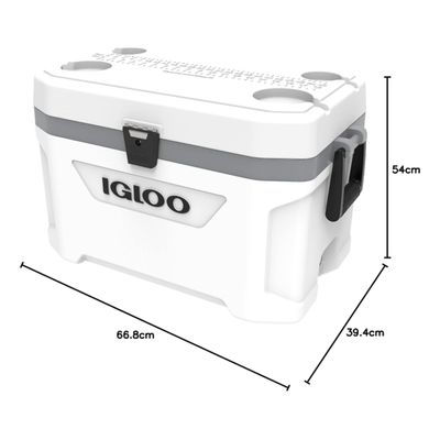 Caixa Termica Cooler Igloo 51 L 54 Qt Branco Marine Importada