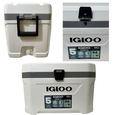 Caixa Termica Cooler Igloo 51 L 54 Qt Branco Marine Importada