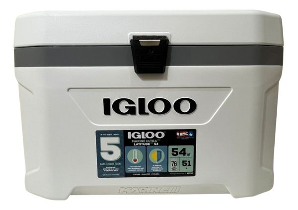 Caixa Termica Cooler Igloo 51 L 54 Qt Branco Marine Importada