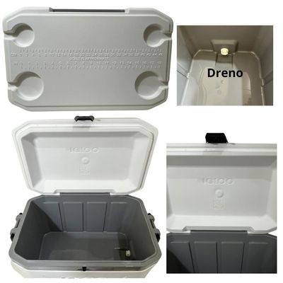 Caixa Termica Cooler Igloo 51 L 54 Qt Branco Marine Importada