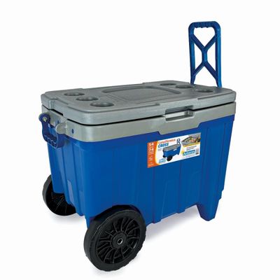 Caixa Térmica Cooler 54l Rodas Grandes Praia Camping Antares