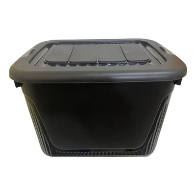 Caixa Organizadora Container 80 Trava/roda Plasnorthon Preto