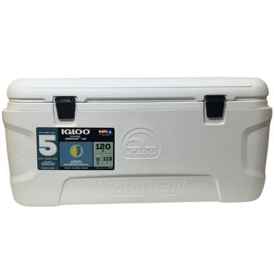 Caixa Termica Cooler Igloo 113 L 120 Qt Branco Marine Imp Branco