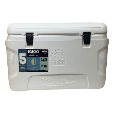 Caixa Termica Cooler Igloo 113 L 120 Qt Branco Marine Imp Branco
