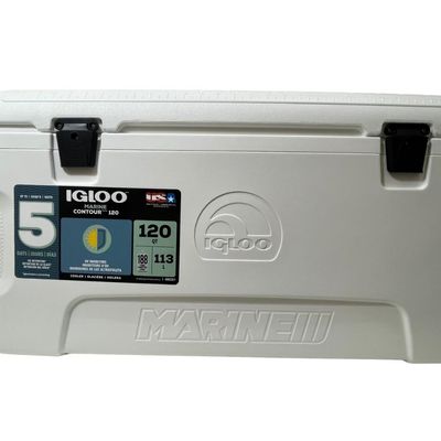 Caixa Termica Cooler Igloo 113 L 120 Qt Branco Marine Imp Branco