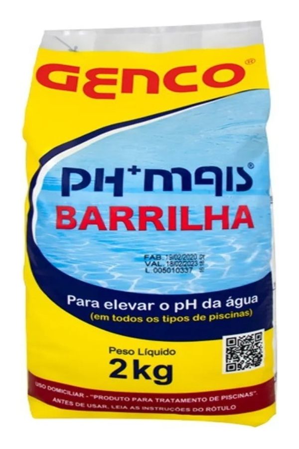Barrilha Para Piscina Elevador De Ph Granulado 2 Kg - Genco