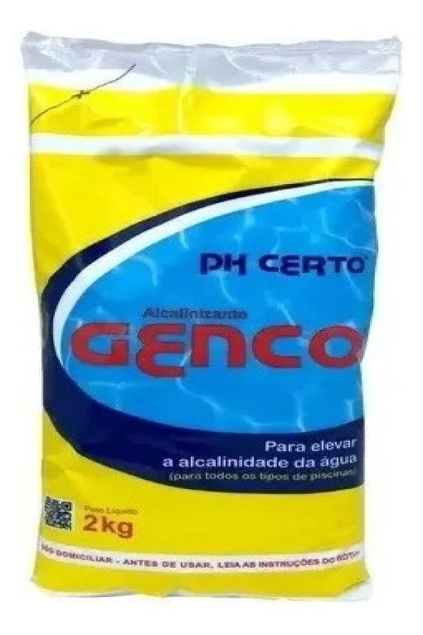 Elevador De Alcalinidade Genco Ph Certo 2kg Para Piscina