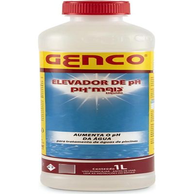 Elevador De Ph Ph+ Liquido 1 Litro Genco Tratamento Piscinas