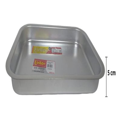 Assadeira Aluminio Polido Retangular Baixa 02 Eirilar