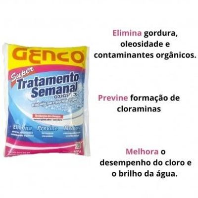 Super Tratamento Semanal Oxigenco Para Piscina Genco 400g