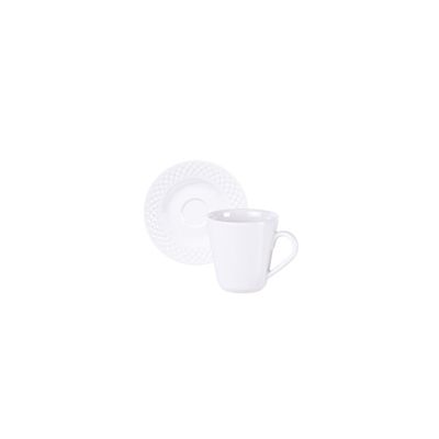 Conjunto Xícara e Pires Tramontina Porcelana 70ml 2 Pçs