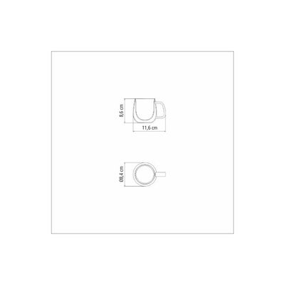Conjunto de Xícaras Tramontina chá e cappuccino 200ml 2Pçs