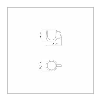 Conjunto de Xícaras Tramontina chá e cappuccino 200ml 2Pçs