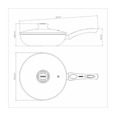 Frigideira Funda Paris Alumínio Starflon Max Tramontina