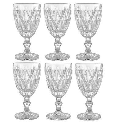 Taça para Agua Vidro Diamond Vitral Clear - Original