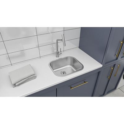 Tanque Encaixe Tramontina Hera Compact 19 Inox 40x35cm
