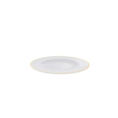 Prato Sobremesa Filetado Elisa Porcelana Dourada 21cm